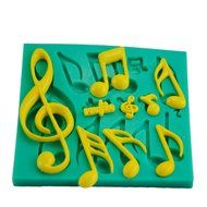 TANGCHU Clay Mold Decorating Candy Mold Silicone Cake Molds Musical Note Green N3
