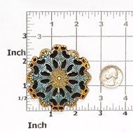 Round Steampunk Medallion Mold Easy To Use Flexible Silicone Food Safe Fondant, Chocolate, Candy, Resin, Polymer... N2