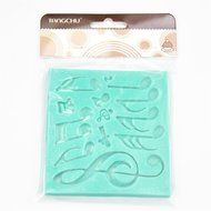 TANGCHU Clay Mold Decorating Candy Mold Silicone Cake Molds Musical Note Green N4