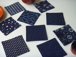 CYBERL Japanese Coaster/ Cocktail Napkins Set of Nine / Best for Matcha Bowls N7