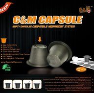 C&amp;M 02 - 100pcs Black Color New Empty Capsule Compatbile All Include The Lastest Nespresso Machines (Fillable... N2