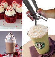 TOPCHANCES Aluminium Cream Frother Cream Whipper Dispenser Milk Frother Foam N4