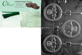 Cybrtrayd P019 Claddagh Lolly Chocolate Candy Mold with Exclusive Cybrtrayd Copyrighted Chocolate Molding Instructions... N7