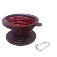 Kuke Reusable Silicone Coffee Dripper with Hook,Collapsible Coffee Filter Holder, Food Grade Tea Filter Cone (... N14