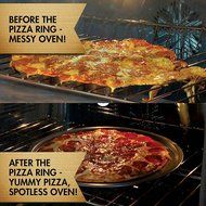 The Pizza Ring 14" Nonstick No Mess Pizza Pan For Perfectly Crispy Crust N2