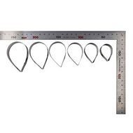 Sher FOUR-C Stainless Steel Rose Drop Flower Cutter Fondant Sugar Craft Cupcake Mold Baking Moulds Cookie Decorating... N4