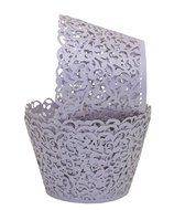 Sharing Star 100 Pieces Filigree Artistic Muffin Case Cupcake Paper Cup Liner Little Vine Lace Laser Cupcake Wrappers... N22