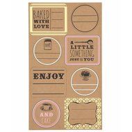 Bake Sale Sticky Labels Cake Decorates, Set of 48