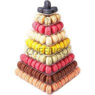 9 Tier Square Macaron Tower Macaron Stand to Hold 210 Macarons N2