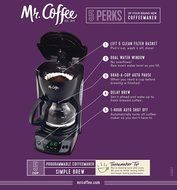 Mr. Coffee CGX7 5-Cup Programmable Coffeemaker, Black N3