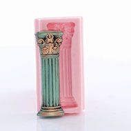 Small Roman Column Silicone Mold Food Safe Chocolate, Fondant, Candy, Craft or Jewelry Mold Resin, Clay, Flexible... N6