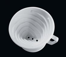 Cilio Premium Vienna Akantus Four Cup Coffee Filter Holder in White Porcelain