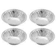 ReFaxi&reg;125Pcs Silver Aluminum Foil Cupcake Cookie Pudding Egg Tart Lined Mold Round N5