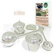 The Ancient Tea Infusers (Set of 3) - Stainless Steel Loose Leaf Tea Infuser Baskets &amp; Long Handle Tea Ball Strainer... N7