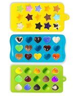 Freshlove Candy Molds &amp; Ice Cube Trays - Hearts, Stars &amp; Shells - Silicone Chocolate Mold - Fun, Toy Kids Set...