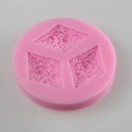 Y&amp;XL&amp;H Three Diamond Shaped Fondant Cake Chocolate Silicone Mold, Decoration Tools Bakeware N4