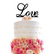 Ecape Acrylic Wedding Cake Toppers Custom Love You More Cake Toppers Cake Decoration Black Pack of 1 N41