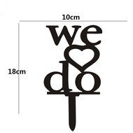 Ecape Acrylic Wedding Cake Toppers Custom Love You More Cake Toppers Cake Decoration Black Pack of 1 N42