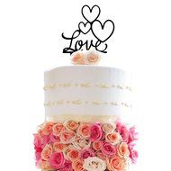 Ecape Acrylic Wedding Cake Toppers Custom Love You More Cake Toppers Cake Decoration Black Pack of 1 N49