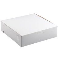 Southern Champion Lot of 10 Bakery or Cake Box, 9 x 9 x 2.5", White N2