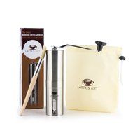 Latte's Art Manual Coffee Grinder | Adjustable Ceramic Burr &amp; Easy to Turn Handle | Pair with Any Brewing System... N7