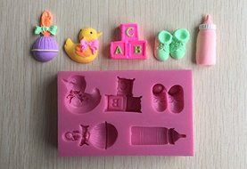 Anyana Baby Care Shoes 3D Mold Cookware Non-Stick Cake Decorating Fondant Mold Mould Kitchen Tool Sugar Paste... N7