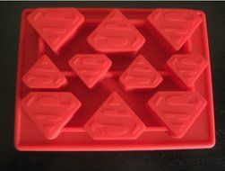 Batman and Superman Birthday Cake Pan silicone Candy chocolate Mold Tray Set N2