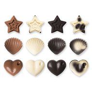 Freshlove Candy Molds &amp; Ice Cube Trays - Hearts, Stars &amp; Shells - Silicone Chocolate Mold - Fun, Toy Kids Set... N2