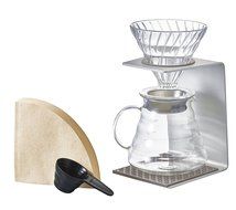 Hario VSA-1006SV V60 Aluminum Single Stand Set, Silver