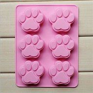 Y&amp;XL&amp;H 6 Hole Cat's Paw Shape Cake Ice Jelly Chocolate Molds,Silicone 18.5&iexcl;&Aacute;14.1&iexcl;&Aacute;1.6 CM(7.3&iexcl;&Aacute;5.6&iexcl;&Aacute;0.6 INCH)