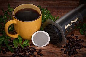 2 JavaPresse Reusable Metal Coffee Filters for Aerobie AeroPress &ndash; Stainless Steel Mesh &ndash; Slim Disks N5