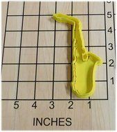 Saxophone Instrument Shaped Fondant Cookie Cutter and Stamp #1066 N2