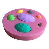 FLY DIY Cake Mold 3D Oval Gem Shape Silicone Chocolate Candy Mold,Pink N4
