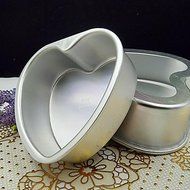 Y&amp;XL&amp;H 5 inch Metal Love Heart Shape Cake Mold Detachable Live Bottom Pastry Mould N5