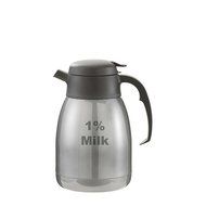 Service Ideas FVP202%ET Server, "2% Milk" Etched, Stainless Steel, 2.0 L
