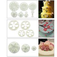 uxcell 14 Sets (46pcs) Cake Decration Tool Set Fondant cake Cutter Icing Plunger Mold Mould Sugarcraft Icing Decorating... N14