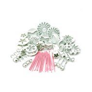 uxcell 14 Sets (46pcs) Cake Decration Tool Set Fondant cake Cutter Icing Plunger Mold Mould Sugarcraft Icing Decorating... N18