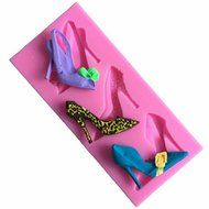 BleuMoo High Heel Shoes Silicone Fondant Mould Cake Decorating Chocolate Baking Mold DIY N5