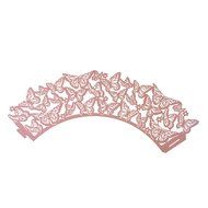 UNIQLED Pack of 50 Dancing Butterfly Filigree Bake Cake Paper Cups Little Vine Lace Laser Cut Liner Cupcake Wrappers... N6