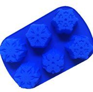 Yunko 6 Cavity Snowflake Merry Christmas Silicone Baking Cake Pan Cookie Pudding Jelly Dessert Mold Soap Candle... N3