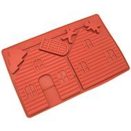 Freshware CB-700RD Silicone Gingerbread and Chocolate House Mold - 2 pcs N5