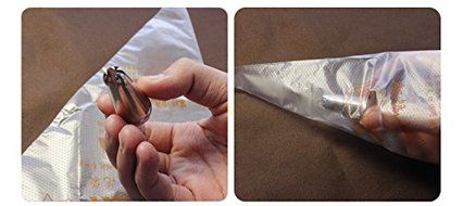Ancdream 100Pcs Plastic Disposable Icing Piping Pastry Bag Cake Sugarcraft Cupcake Decorating Small Size 17x27x30cm N3