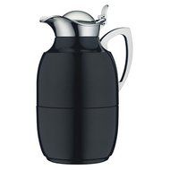 alfi Juwel Glass Vacuum Thermal Carafe for Hot and Cold Beverages, 1.0 L, Lacquered Black