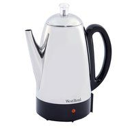 West Bend Stainless Steel 12-cup Percolator, Keep Warm mode keeps coffee at the perfect serving by Focus