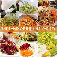 The Very Healthy Spiral Slicer, Vegetable Spiralizer, Zucchini Pasta Noodle Spaghetti Maker (Black) N9