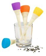 Tuncily Home Silicone Tea Infuser Set of 4 - Colorful &amp; Beautifully Designed Cute Creative Silicone Tea Strainer... N4