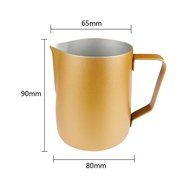 350ML Thick Stainless Steel Coffee Frothing Milk Latte Expresso Art Jug Pitcher - Green , As Described N17