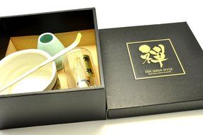 Japanese Mino Yaki ware Matcha Bowl And Tea Ceremony Set Green Tea 10.5 / 10.5 / 7.8cm (4.1 / 4.1 / 3inch)[7362] N5