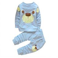 Clothes Set ,BeautyVan Toddler Baby Boys Kids Bear Print Shirt Tops+ Long Pants Clothes Outfits Set (3T, Light... N10