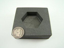 5 oz Hexagon Gold High Denisty Graphite Mold 3 oz Silver Bar Loaf-Copper N4